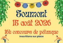 15 août : concours de pétanque et repas du village